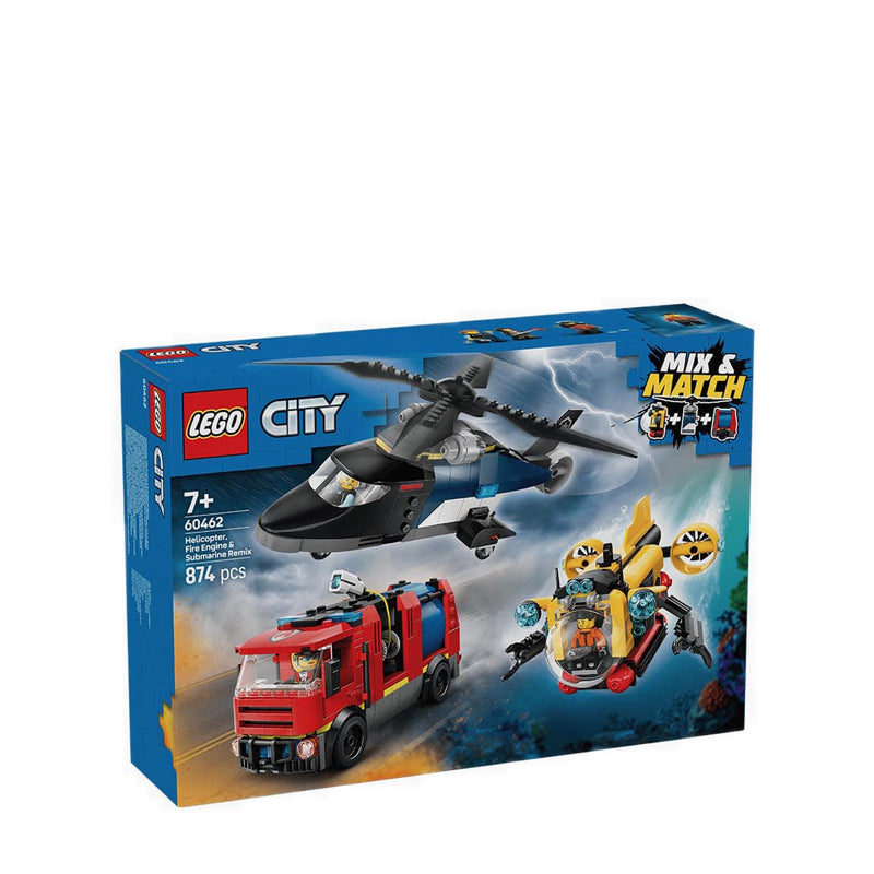 LEGO® City Helicopter, Fire Truck & Submarine Remix - 60462