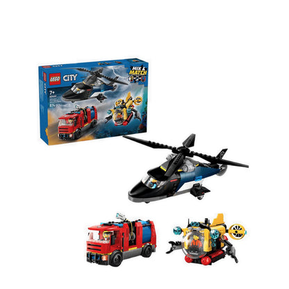 LEGO® City Helicopter, Fire Truck & Submarine Remix - 60462