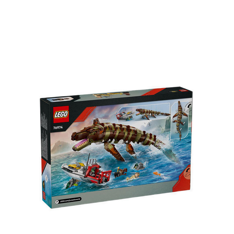 LEGO® Jurassic World Brick-Built Mosasaurus Boat Mission - 76974