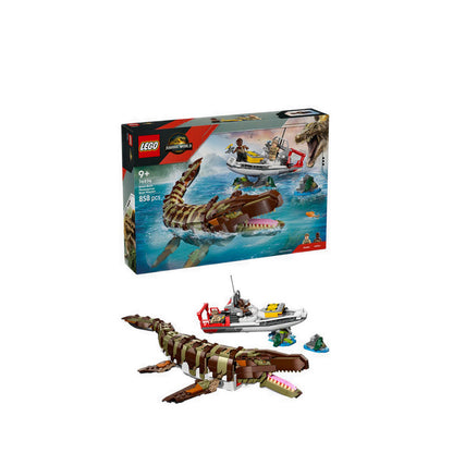 LEGO® Jurassic World Brick-Built Mosasaurus Boat Mission - 76974