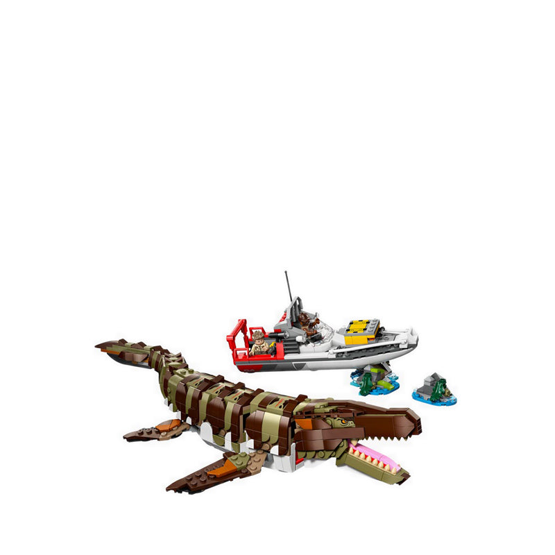 LEGO® Jurassic World Brick-Built Mosasaurus Boat Mission - 76974