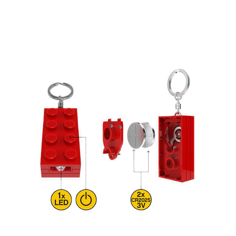 LEGO® Minifigurines™ Keychain Light 2x4 Brick-Red - KE234HR